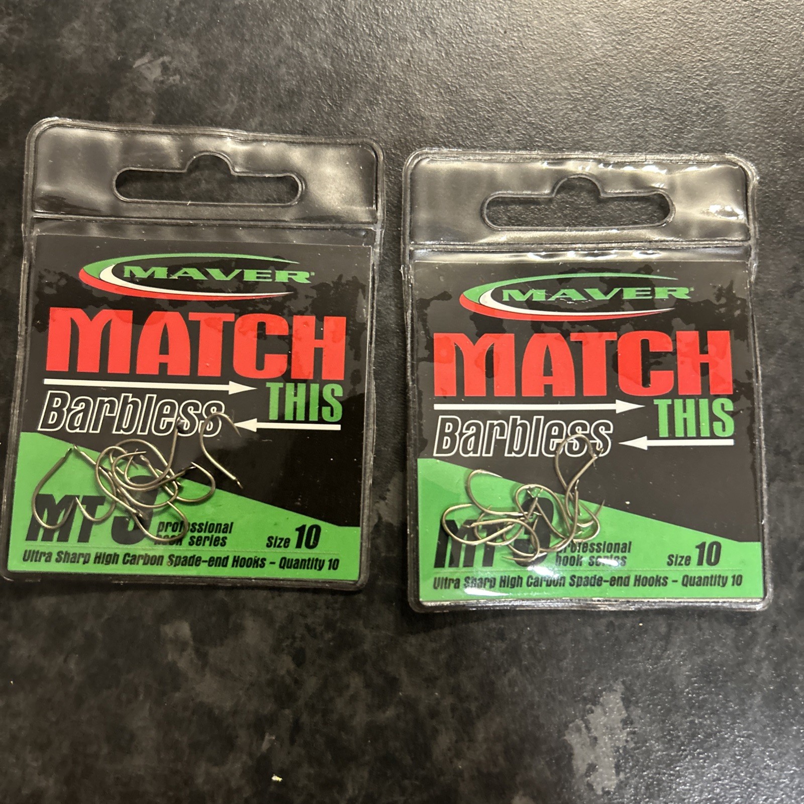 Maver Match MT3 Barbless Spade Size 10 x 2pks