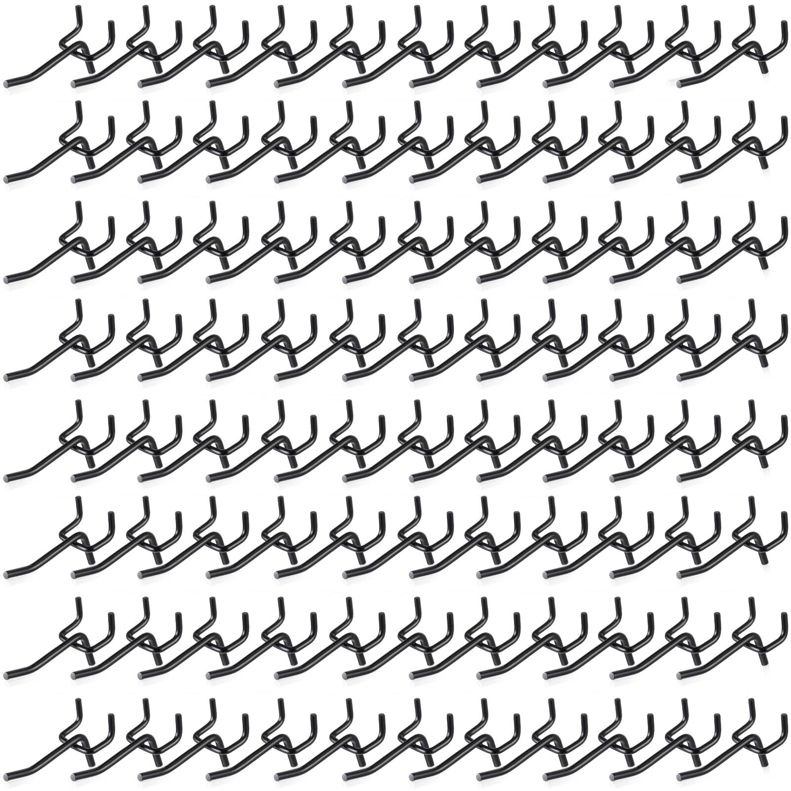 100 Pcs Peg Board Shelving Hooks Stainless Steel Hanging Board Pegs ...