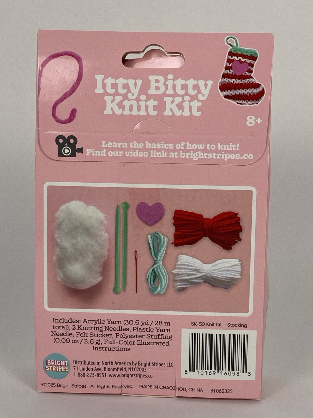 Itty Bitty Knit Kit Sweet Stocking Beginners Knitting Kit NEW