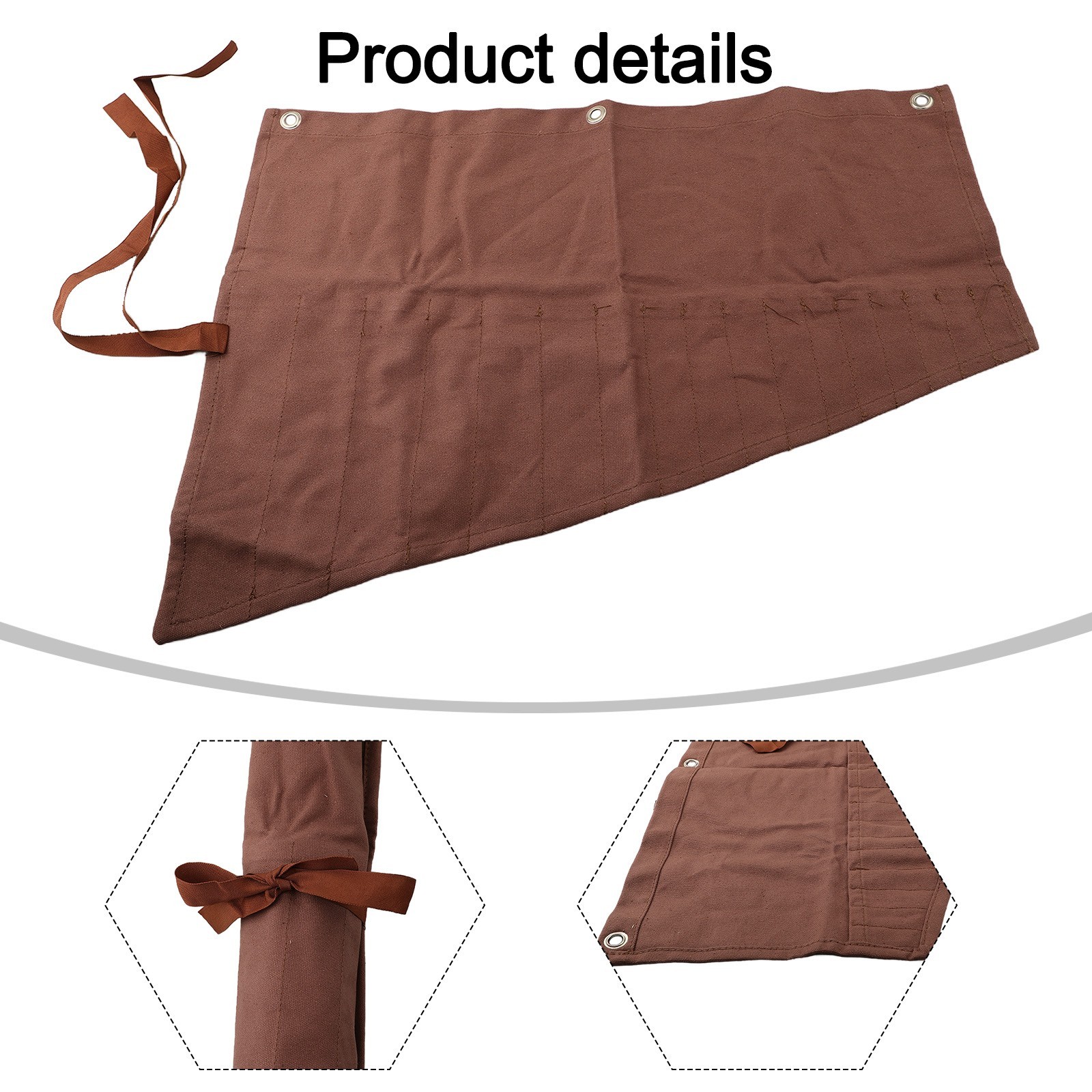 Heavily Built Canvas Tool Wrap featuring Sixteen Convenient Slots for Tools