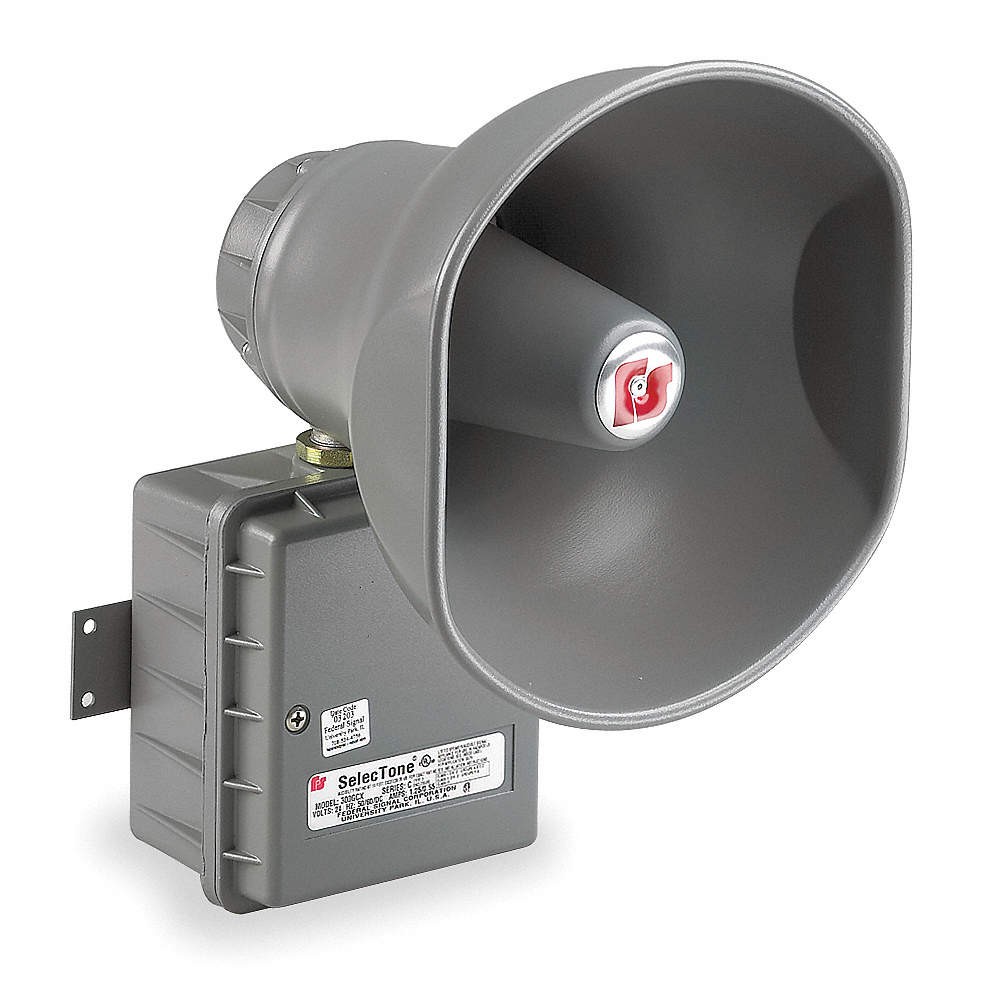 FEDERAL SIGNAL 300GCX-120 Signaling Device,120VAC,0.67 AC,Gray 3WU53