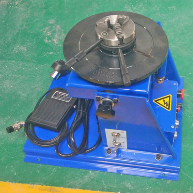 220V 10KG Rotary Welding Positioner Turntable Table Mini 2.5" 3 Jaw Lathe Chuck