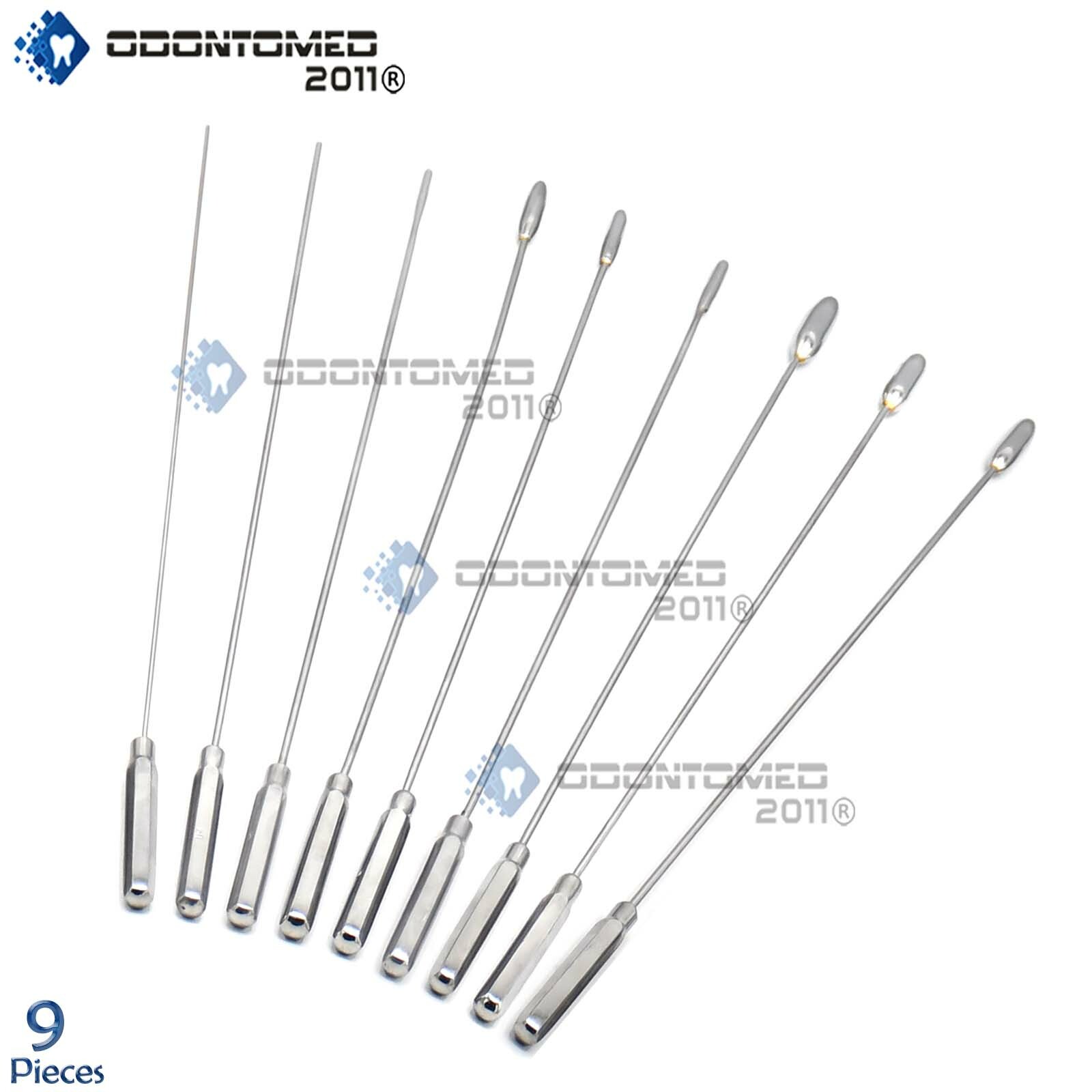 ODM 9 Pcs Bakes Rosebud Urethral Sounds Dilator Set Surgical Instruments