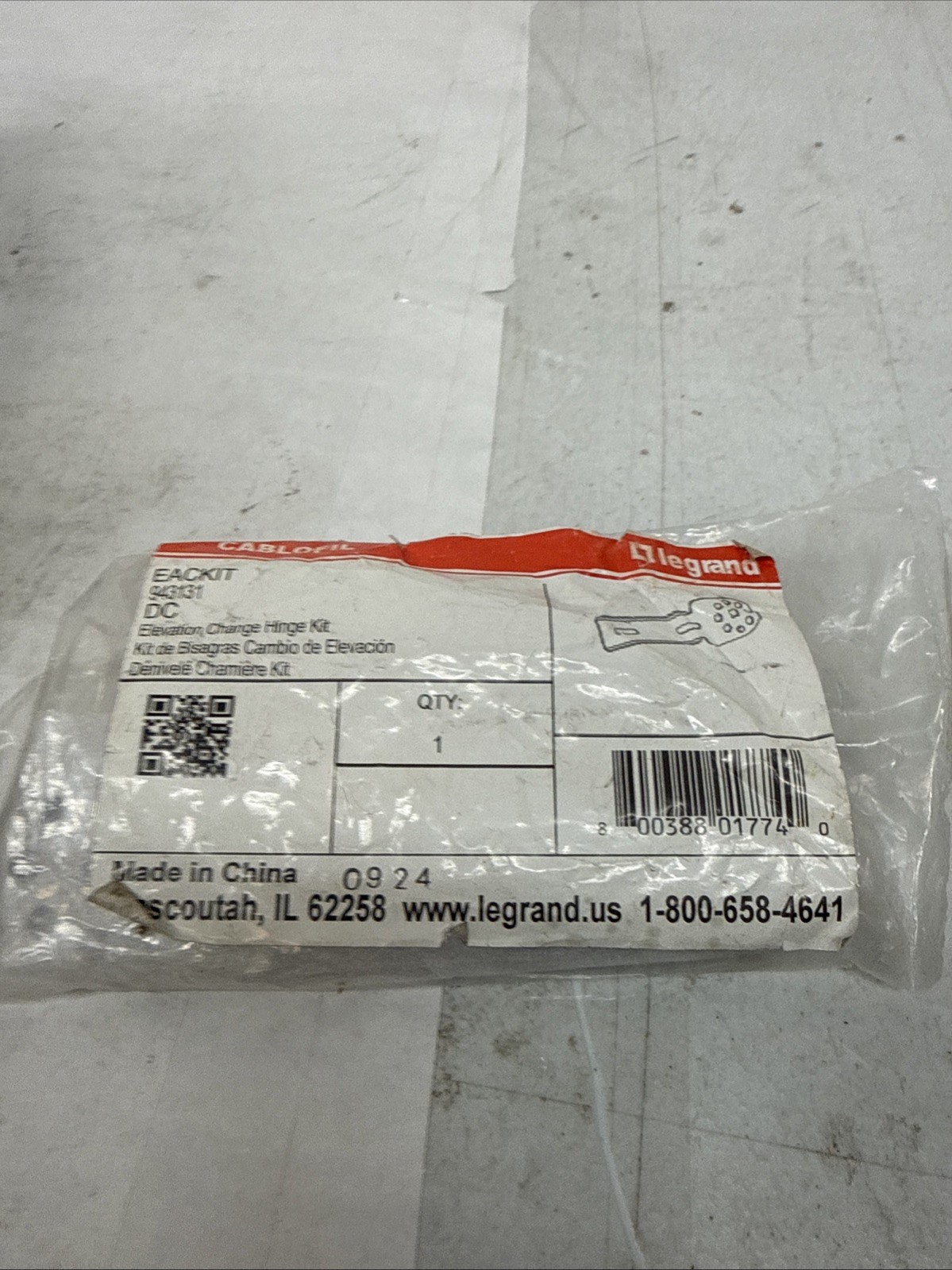 Legrand EACKIT 943131 DC Elevation Change Hinge Kit