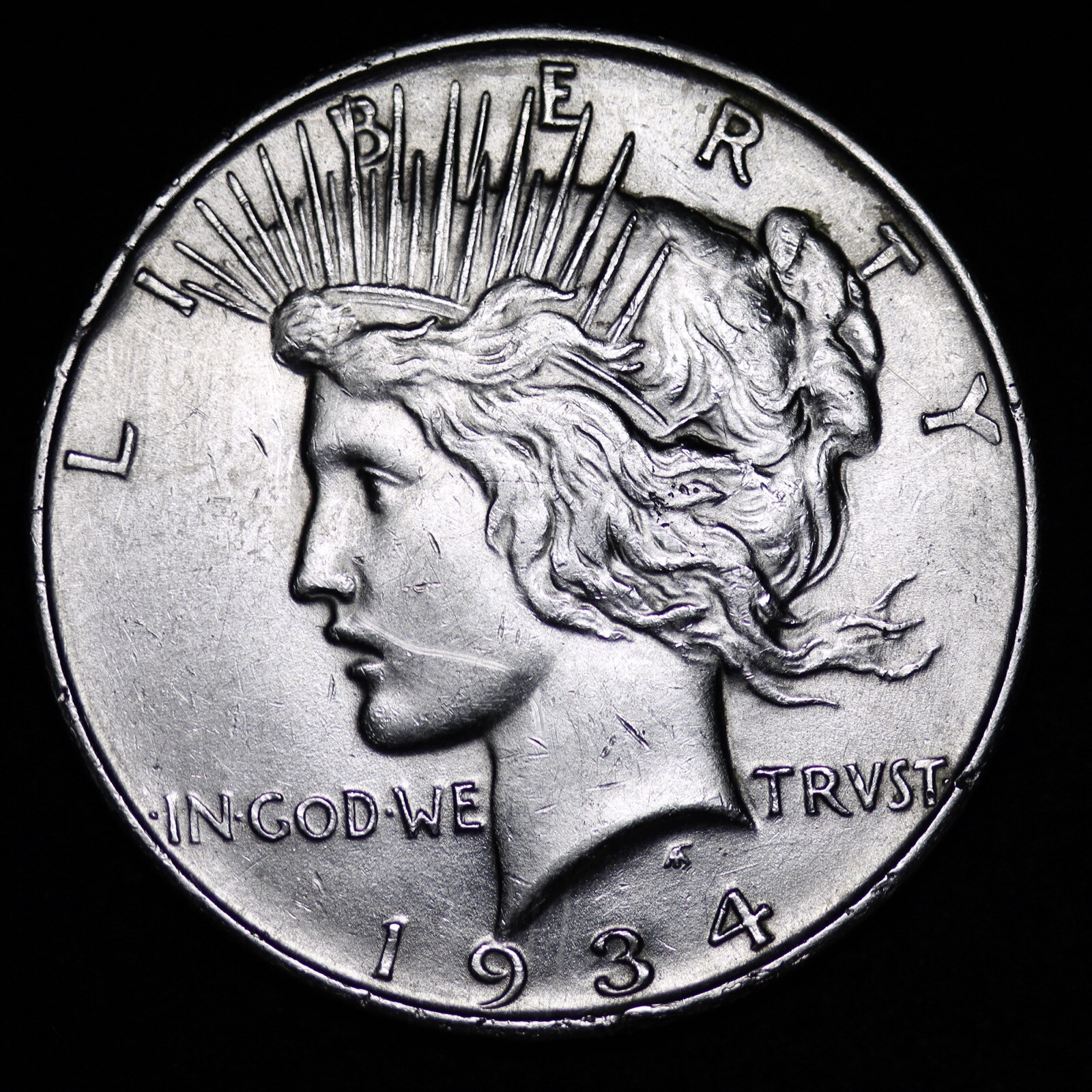 AU / UNC 1934-D PEACE SILVER DOLLAR LOWEST PRICES ON THE BAY