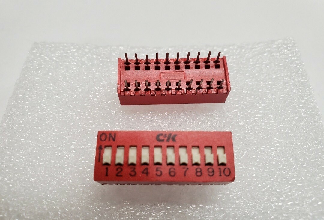 C &K 10 position dip switch (lot of 10)