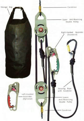 NEW! MSA Rescue Utility Kit, Aluminum, Steel, Carabiner Anchorage End Connection