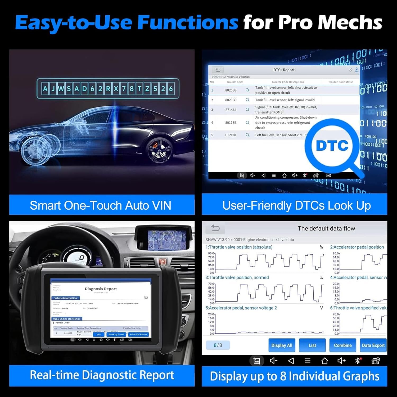 XTOOL IP616 V2.0 OBD2 All System Scanner Diagnostic Tool Lifetime Free Update