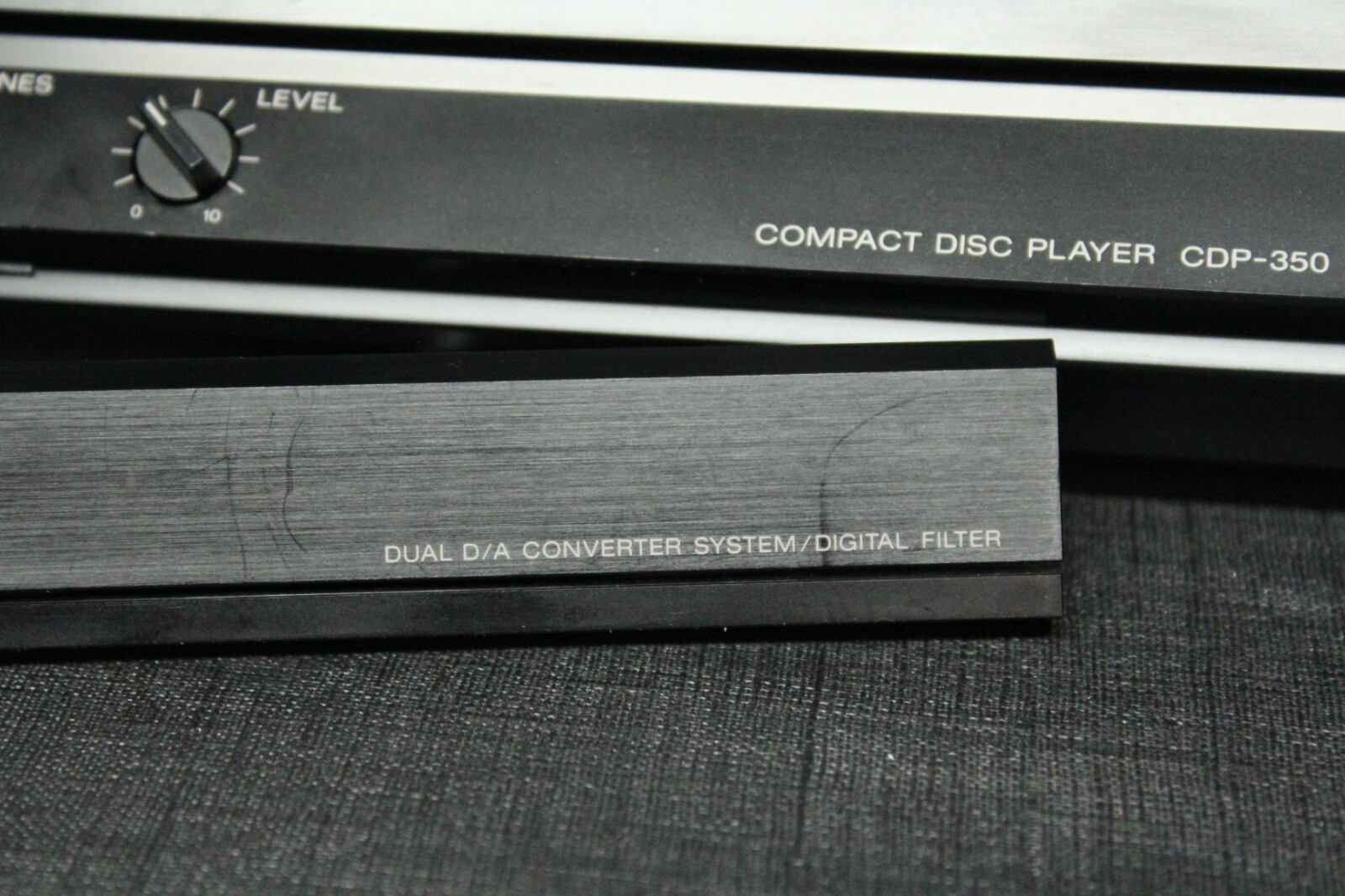 Authentic Sony CDP-350 CD player Front Panel Face plate screen w/ electronics
