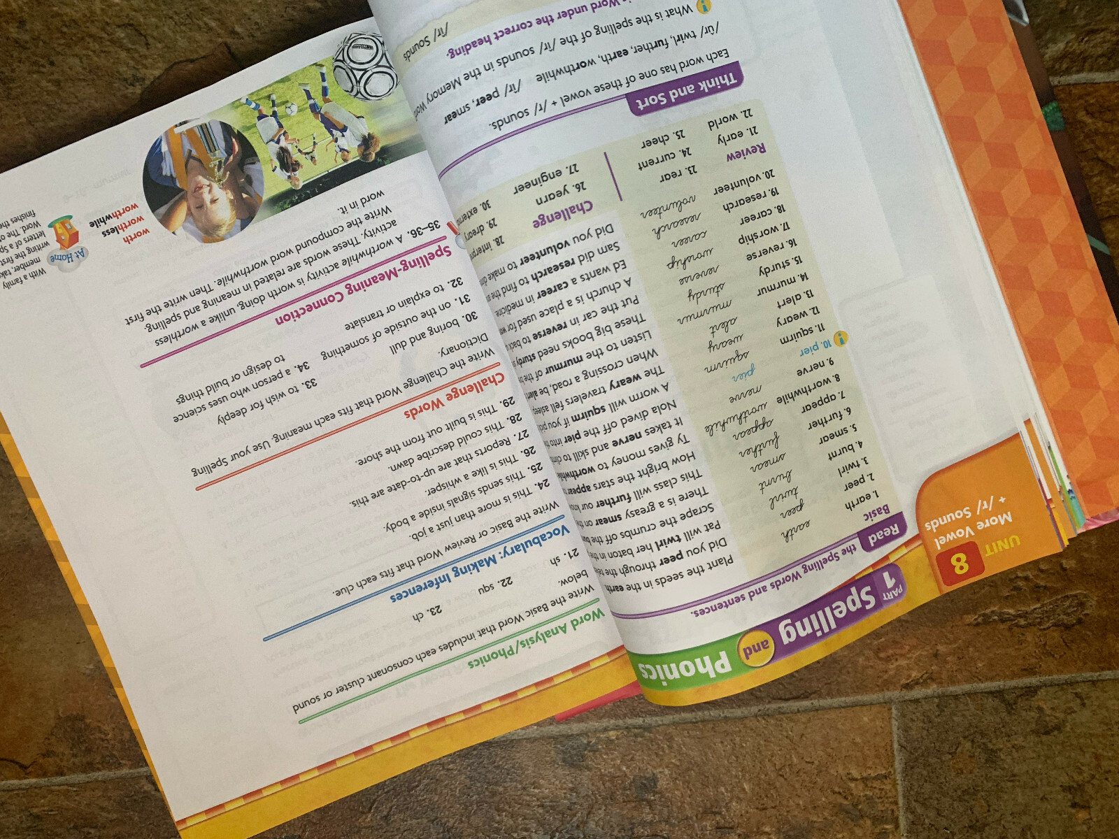 Houghton Mifflin SPELLING & VOCAB GRADE 5 Student Textbook CLASSROOM HOMESCHOOL