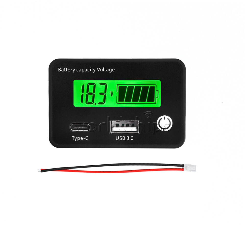 DC8-30V Battery Capacity Voltage Indicator LCD Display Car Battery Level Tester