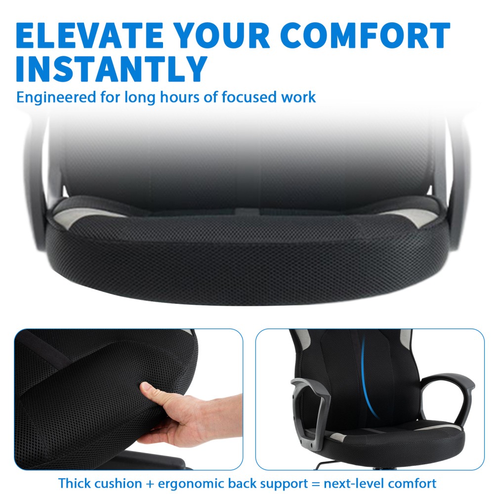 Vigosit Ergonomic Office Chair – Mesh and Tech Fabric, Adjustable Height