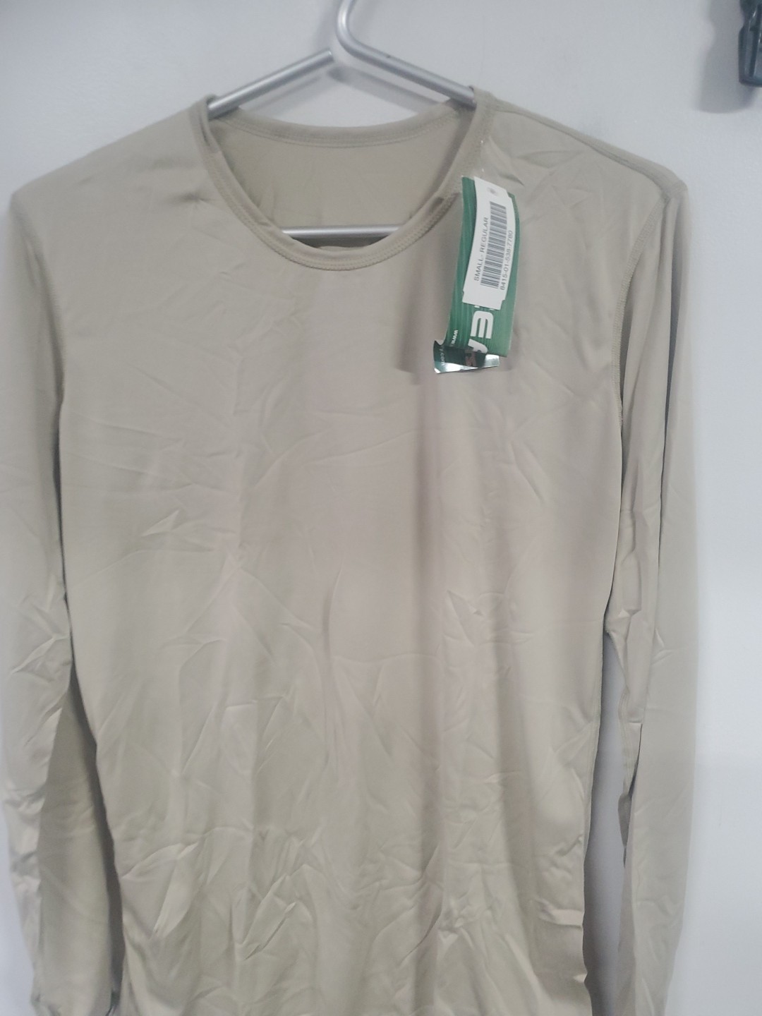 Tan Small Regular Wholesale SILK WEIGHT BASE LAYER ARMY LEVEL 1  Cold L Sleeve