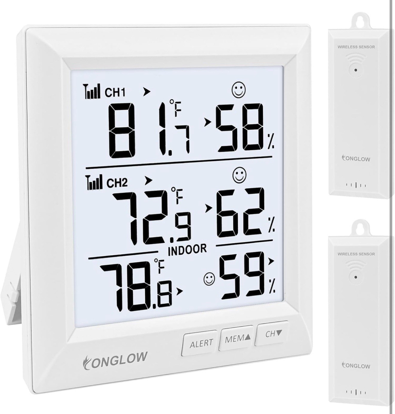 Conglow Multizone Wireless Thermometer With Digital Display