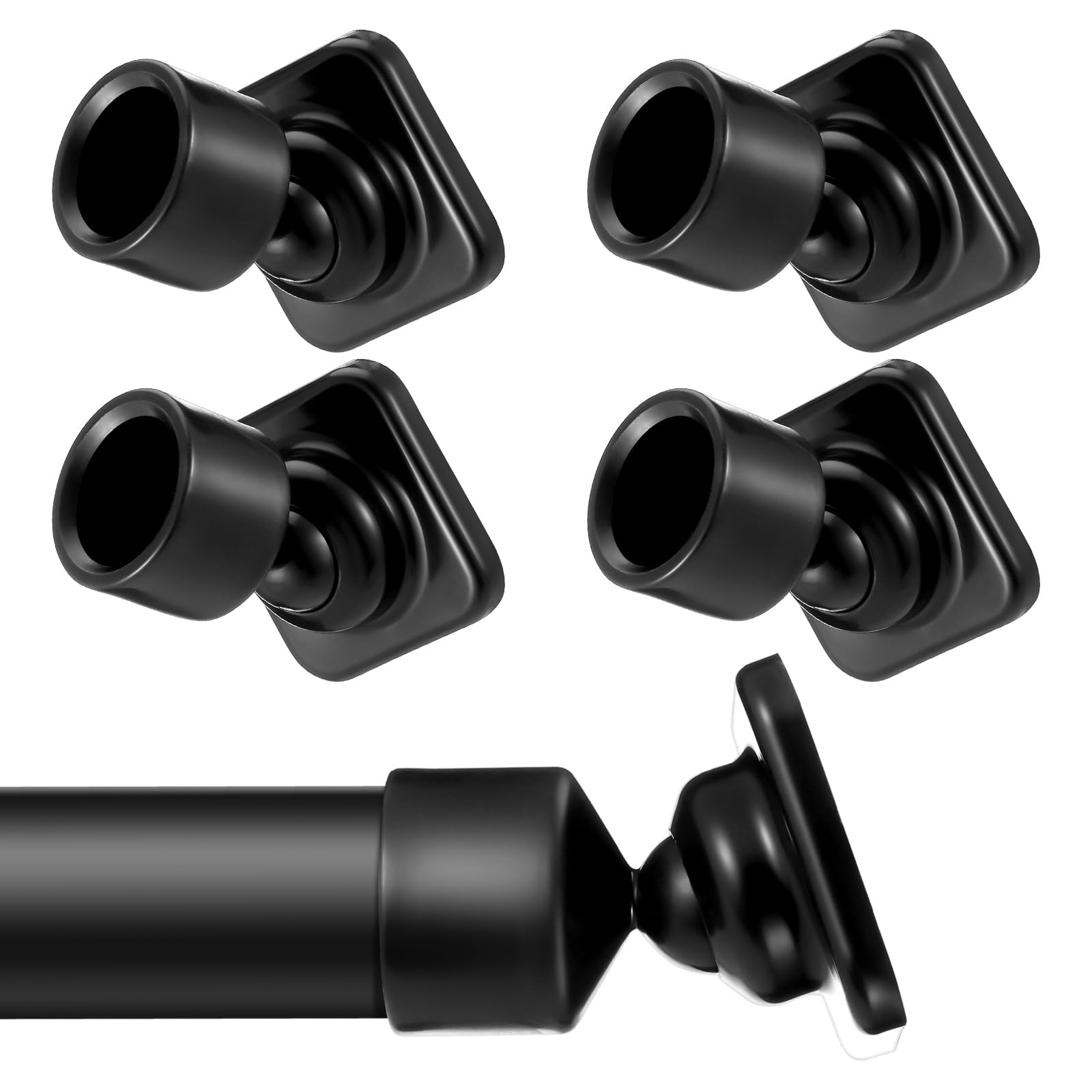 2 Sets Angled Shower Rod Mount for Sloped Walls Angled Wall Bracket for 25 mm...