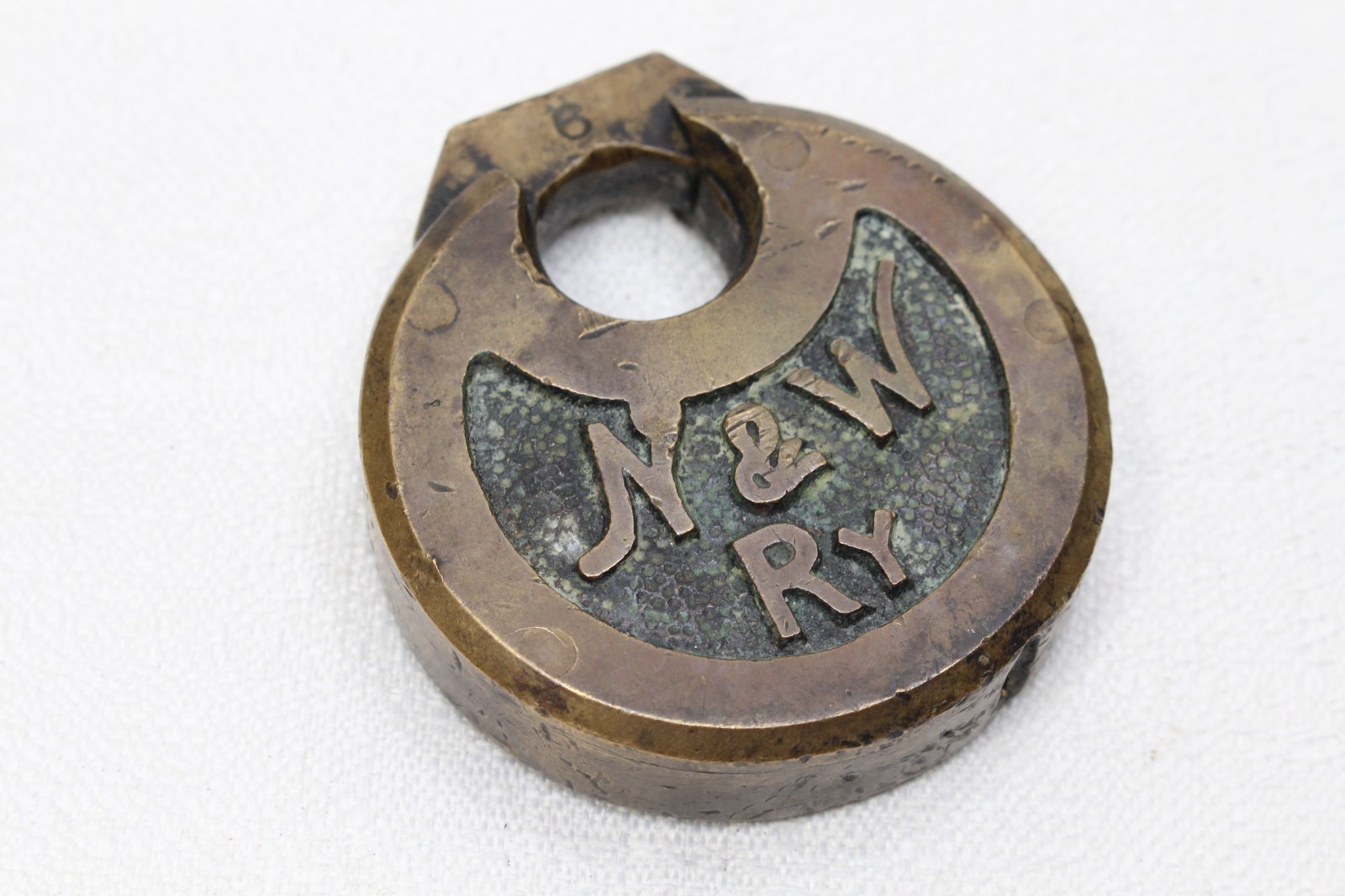 ORIGINAL SOLID BRASS PANCAKE LOCK PADLOCK NO KEY