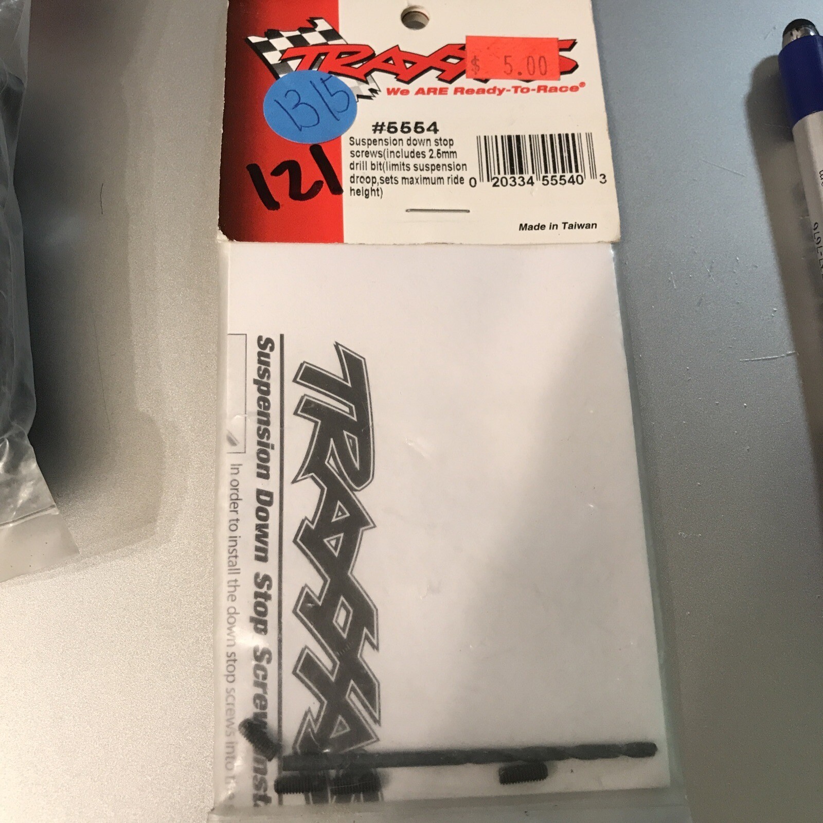 Traxxas 5554 - Suspension Down Stop Screws & 2.5mm Drill Bit, Jato