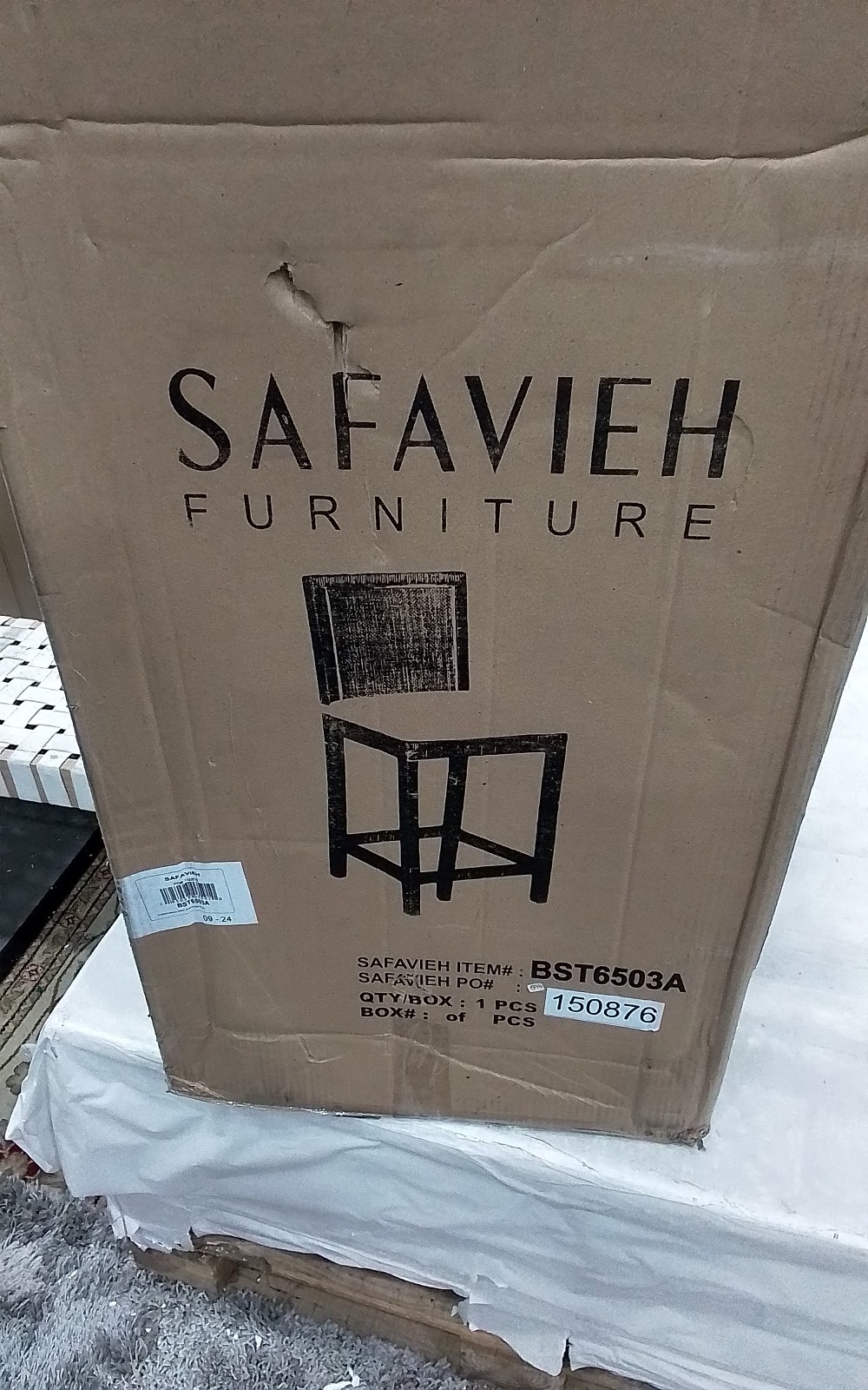 Safavieh TOJO CANE BAR STOOL W/ CUSHION, Reduced Price 2172761476 BST6503A