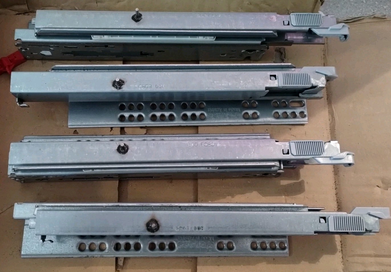 Grass Concealed 300mm Drawer Runner Dynapro Full Extension Load 40kg NOS 2 SETS