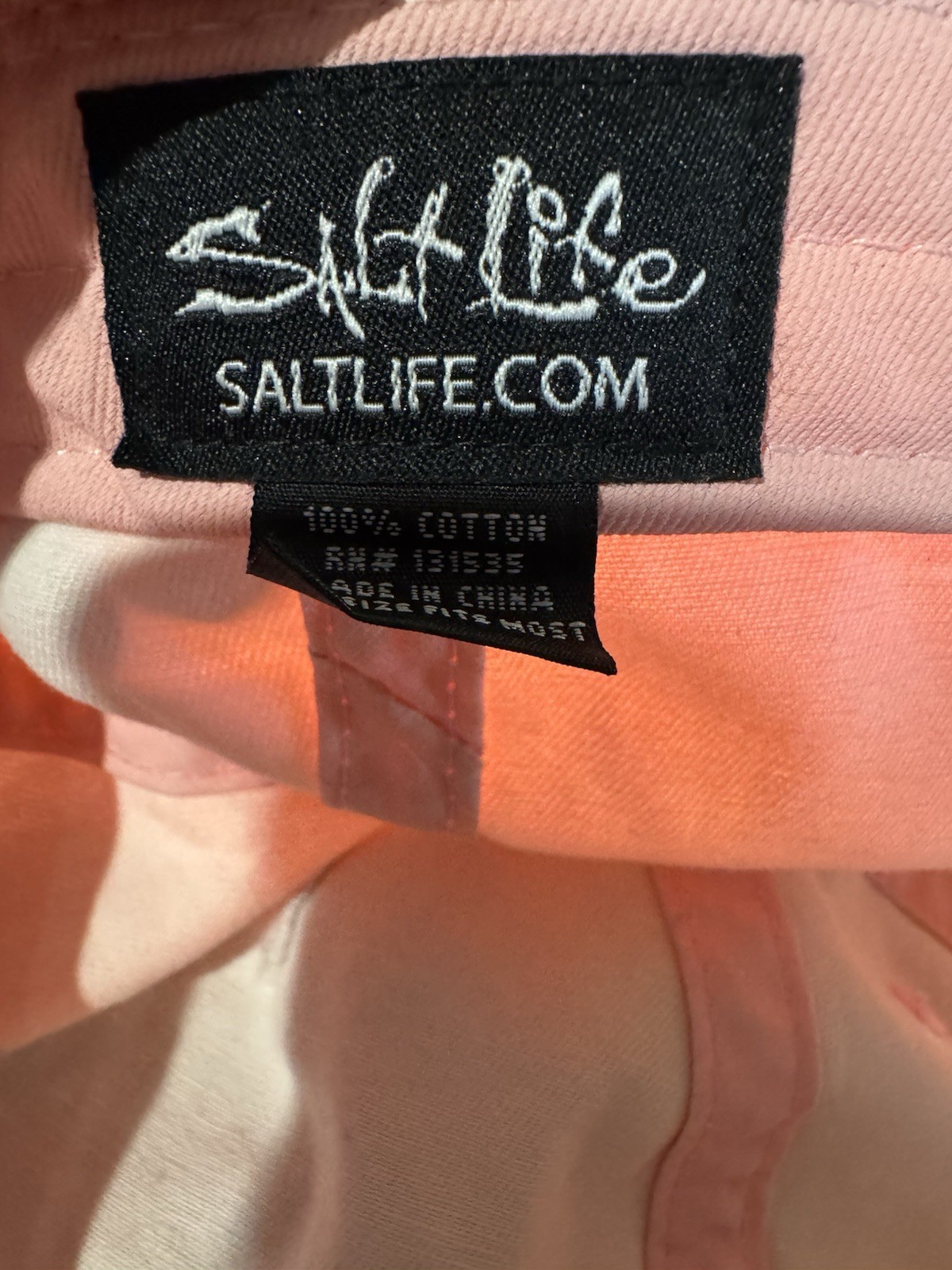 Salt Life Hat Ball Cap Fish Logo Adjustable Pink