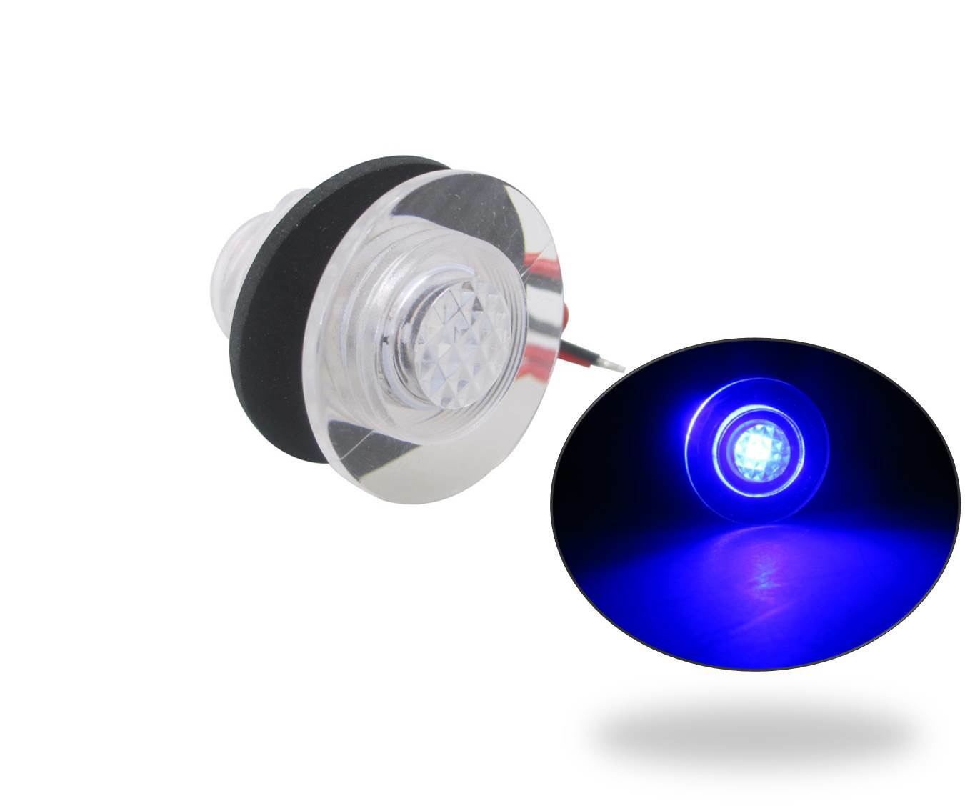 Pactrade Marine Boat LED Livewell 12 V Button Blue Courtesy  Light  Waterproof