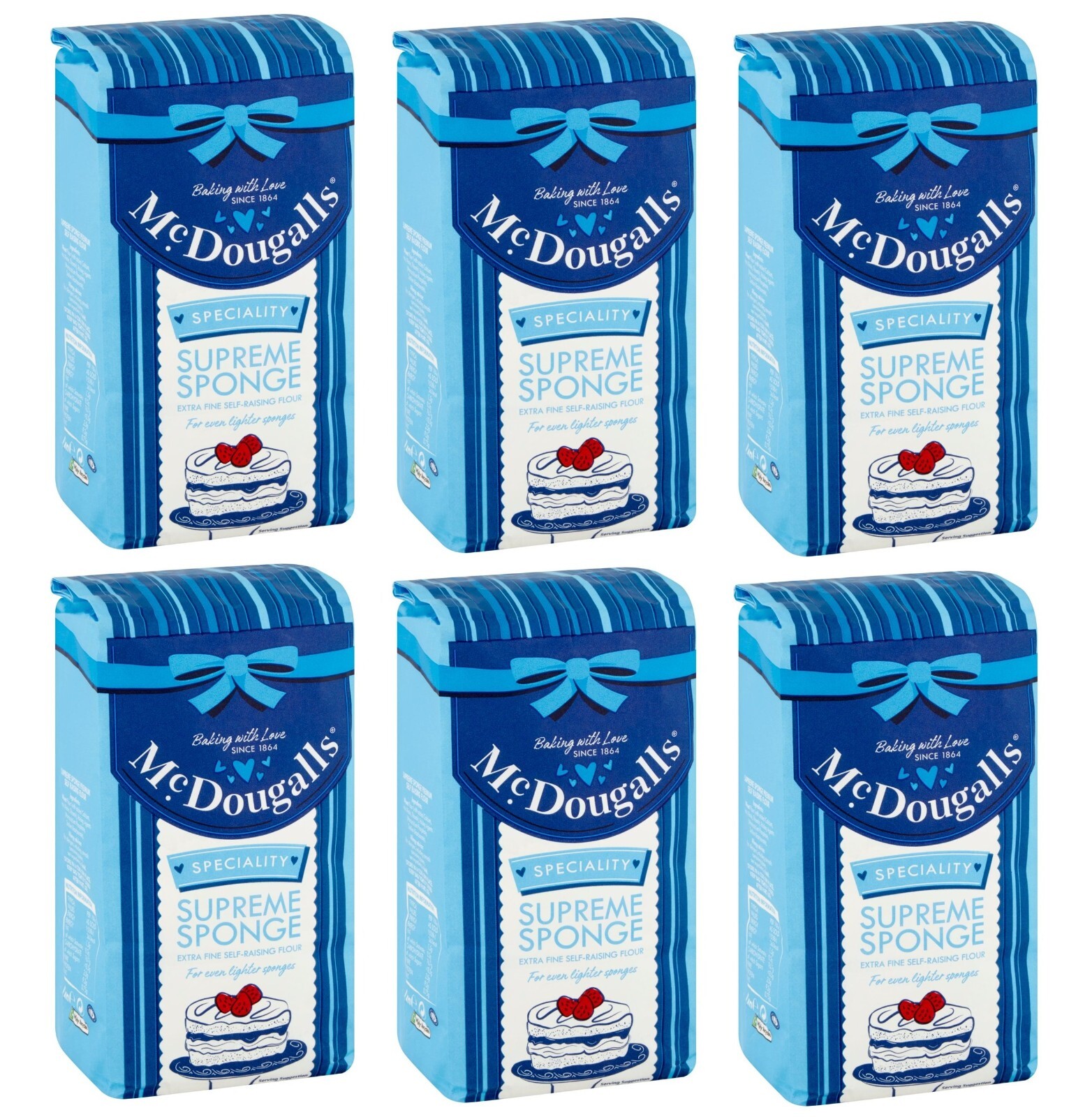 McDougalls Supreme Sponge Premium Self Raising Flour 1kg PACK OF 6