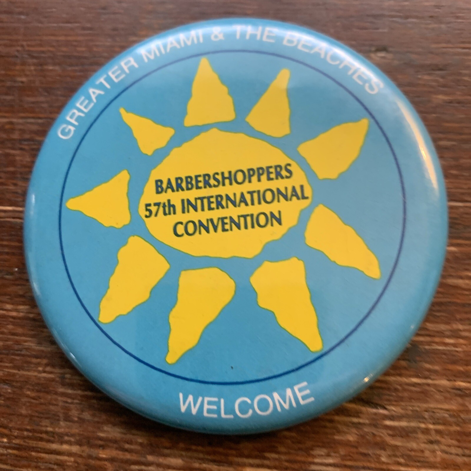 3 Inch Miami Barbershoppers 57th Convention Pinback Button