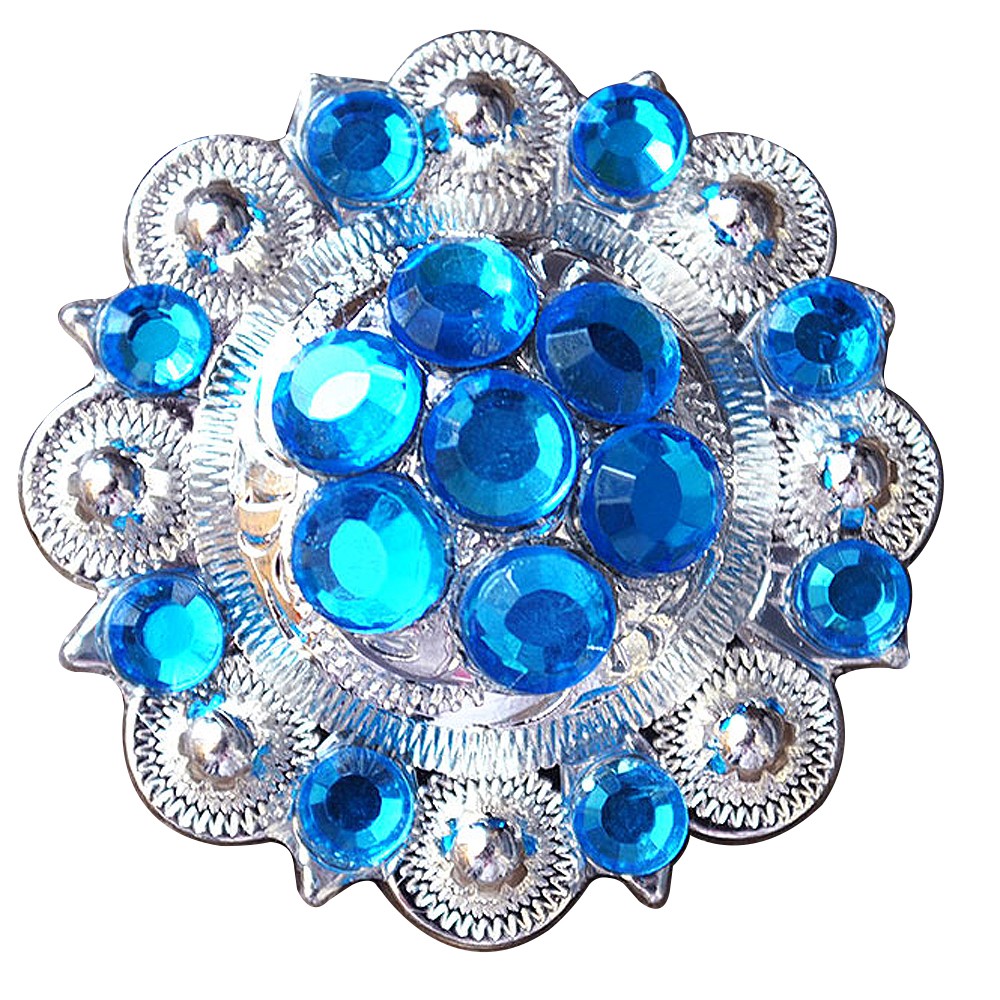 HILASON Set of 2 Western Berry Conchos Glass Rhinestones Bling Tack Cowgirl