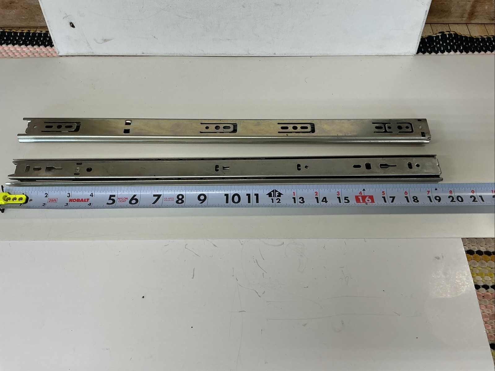 Two Older Accuride Drawer Slides 19-1/2” Inch