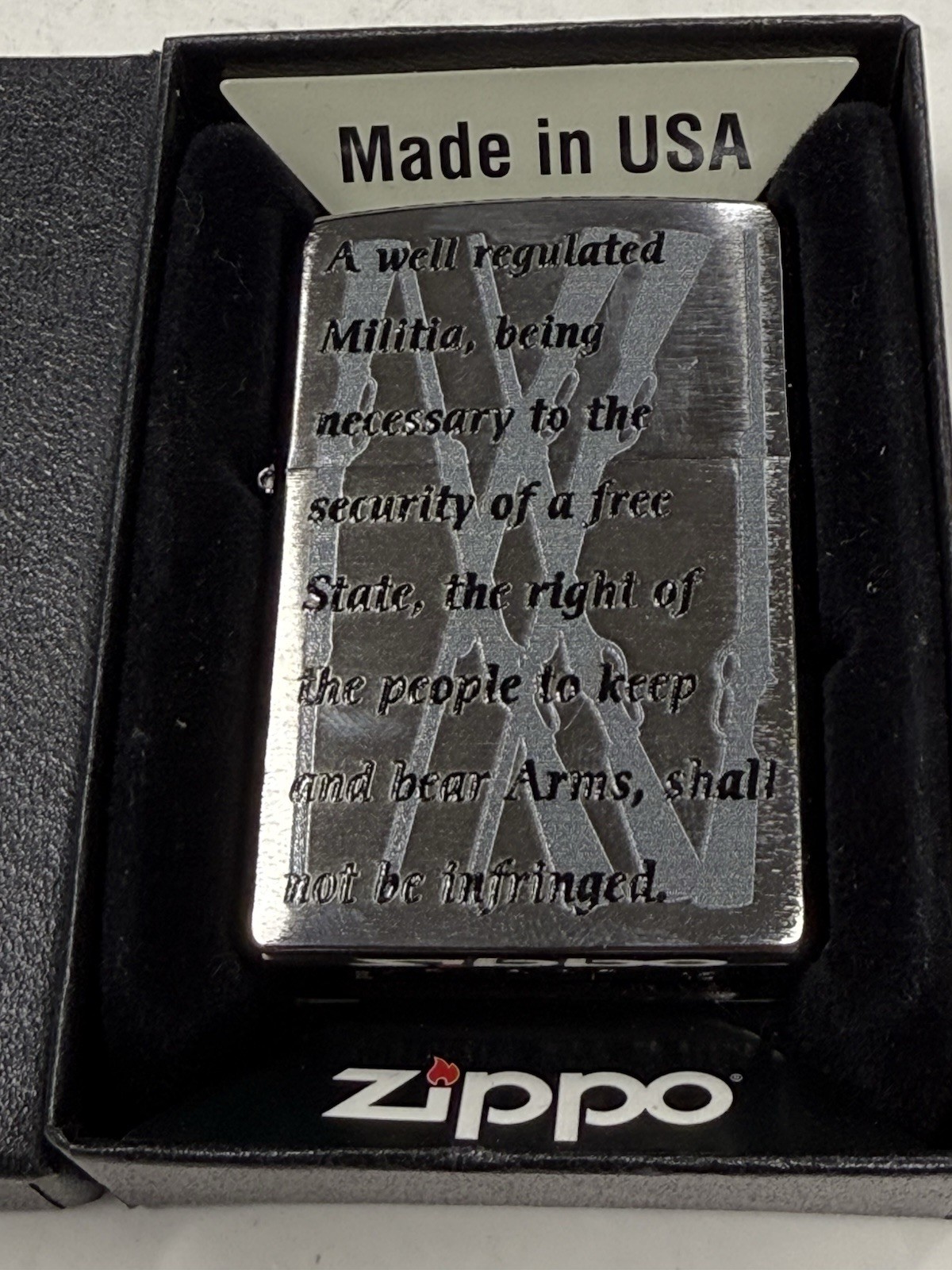 ZIPPO 2015 A WELL REGULATED MILITIA LIGHTER SEALED IN BOX 575
