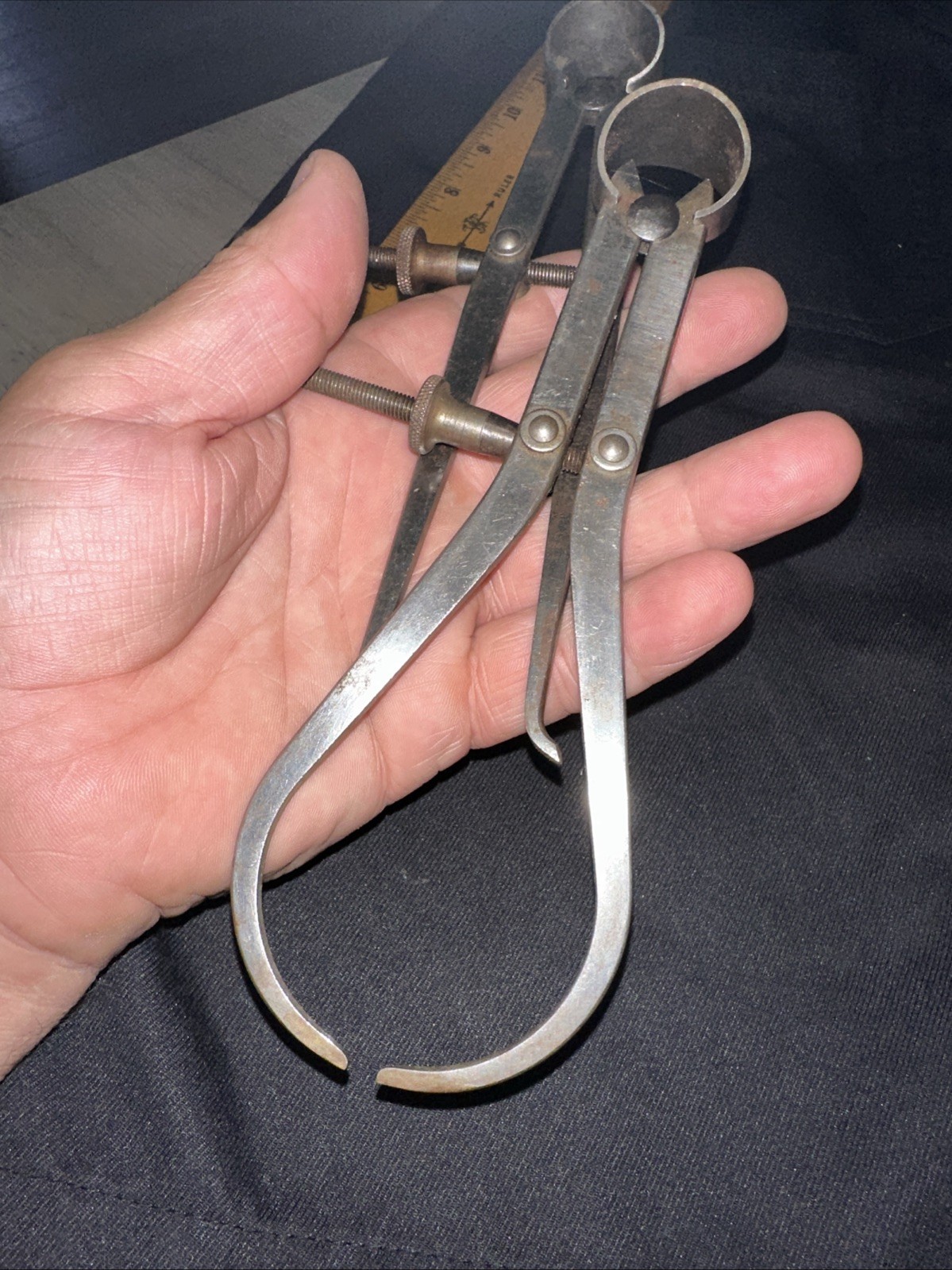 2 Goodell-Pratt INSIDE & OUTSIDE SPRING DIVIDER CALIPERS. Used Machinest Tools