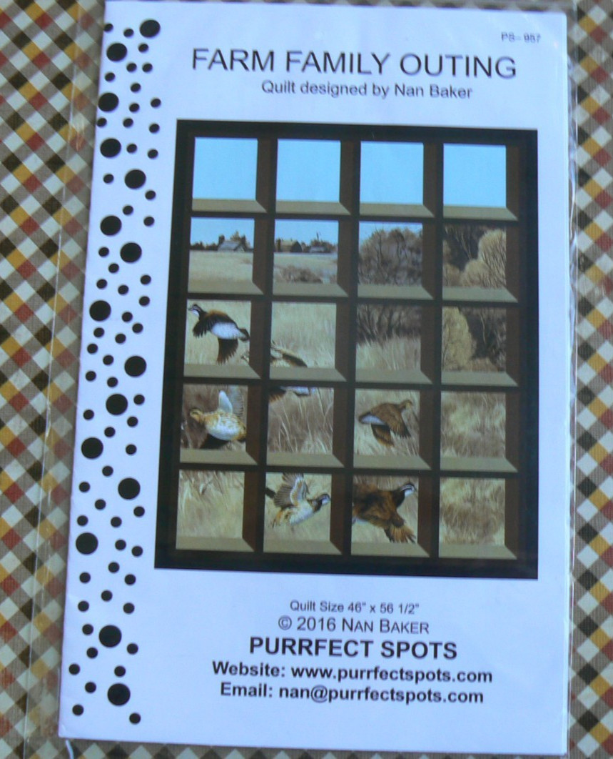 FARM FAMILY OUTING, Purrfect Spots, Nan Baker, 46"x56.5"  Windows