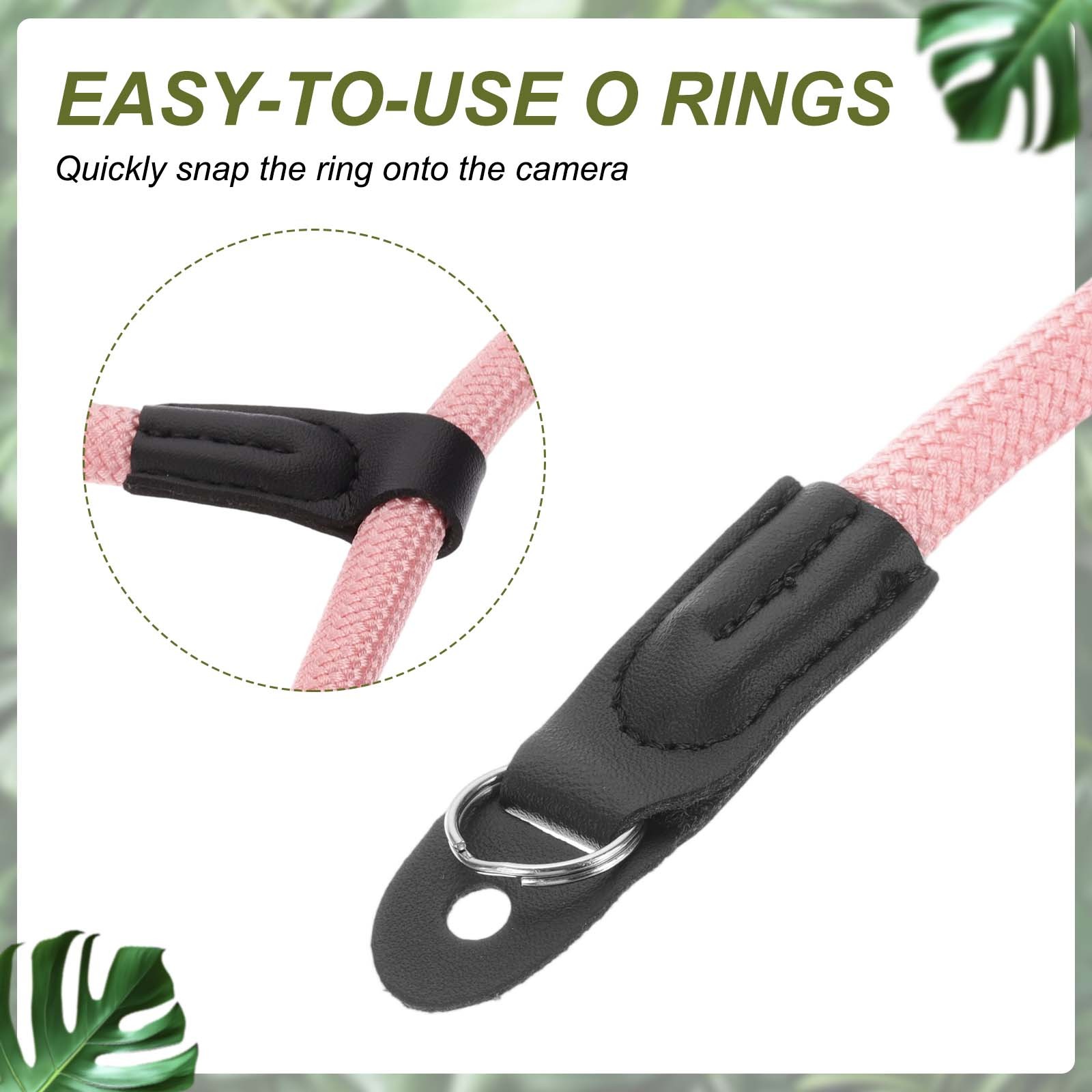 Camera Strap, Nylon Climbing Rope Camera Neck Strap Camera Shoulder Belt Pink