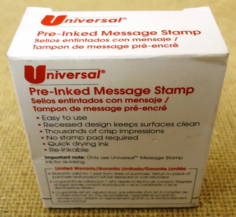 Universal Pre-Inked Message Stamp "Confidential"