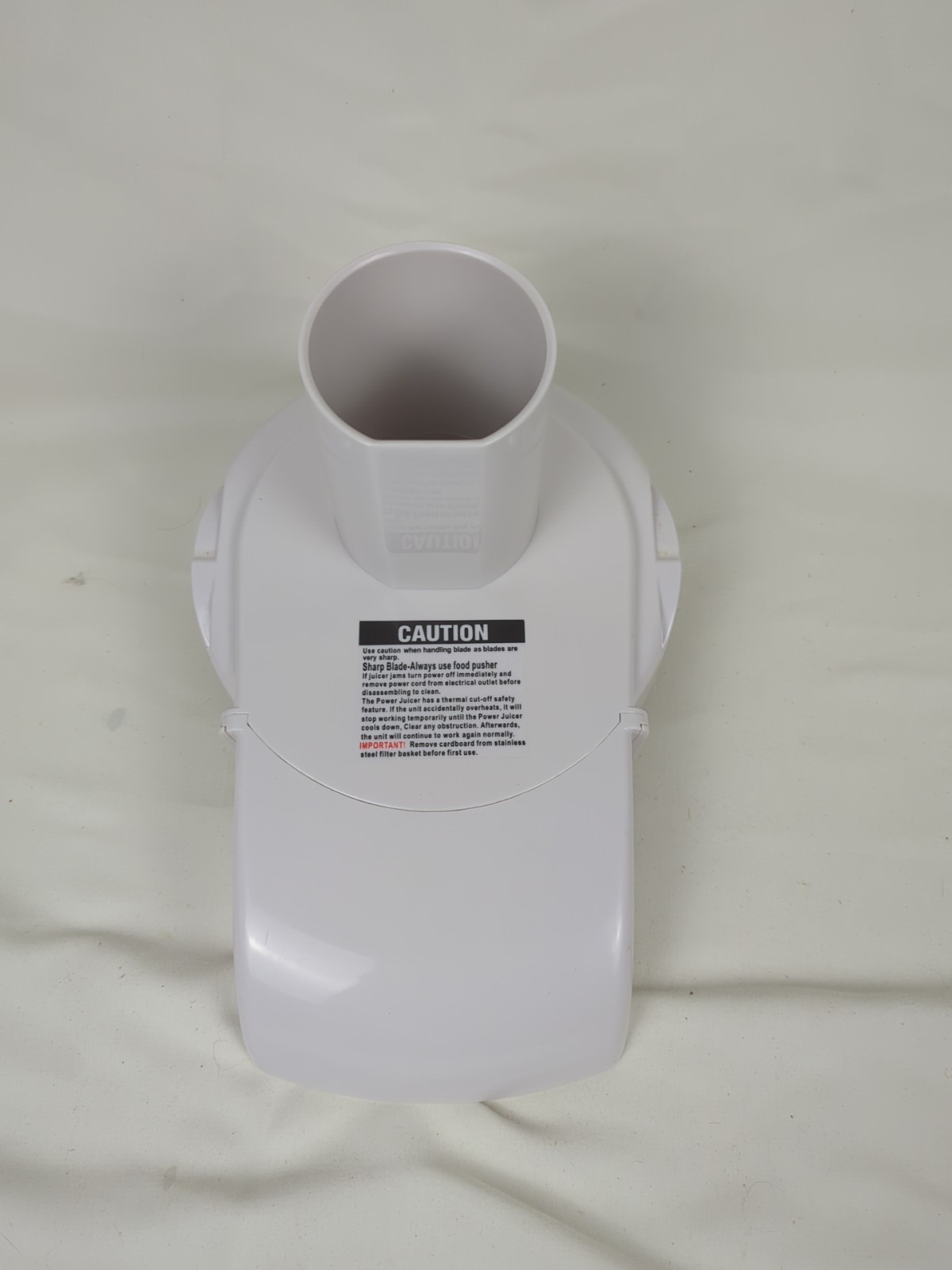 Jack LaLanne's Power Juicer Part Lid Pulp Guard Top Chute for Model #CL-003AP