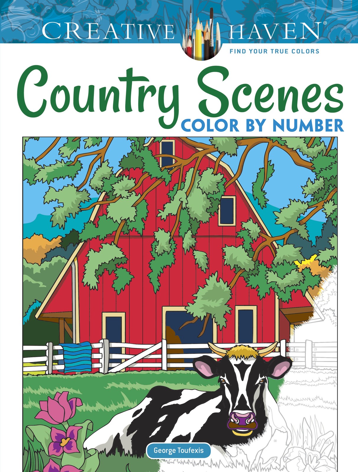Creative Haven: Country Scenes Color By Number-Softcover