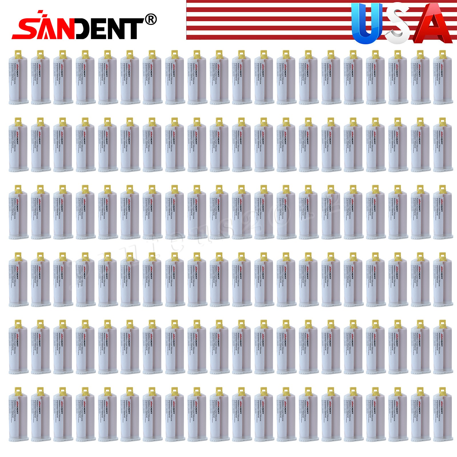Dental Impression Material Light Body, Fast Set VPS PVS Molding 2x25ml 1-120x