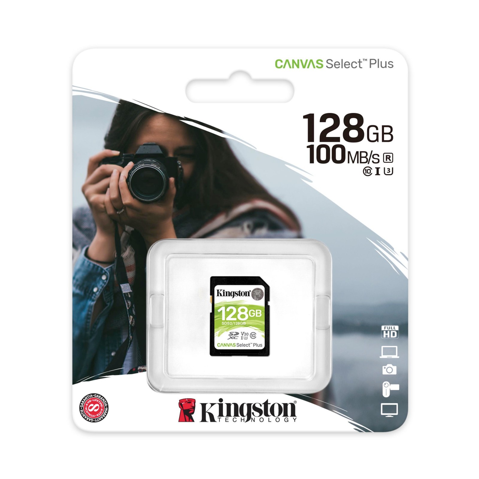 Kingston 128GB SDXC Canvas Select Plus Memory Card