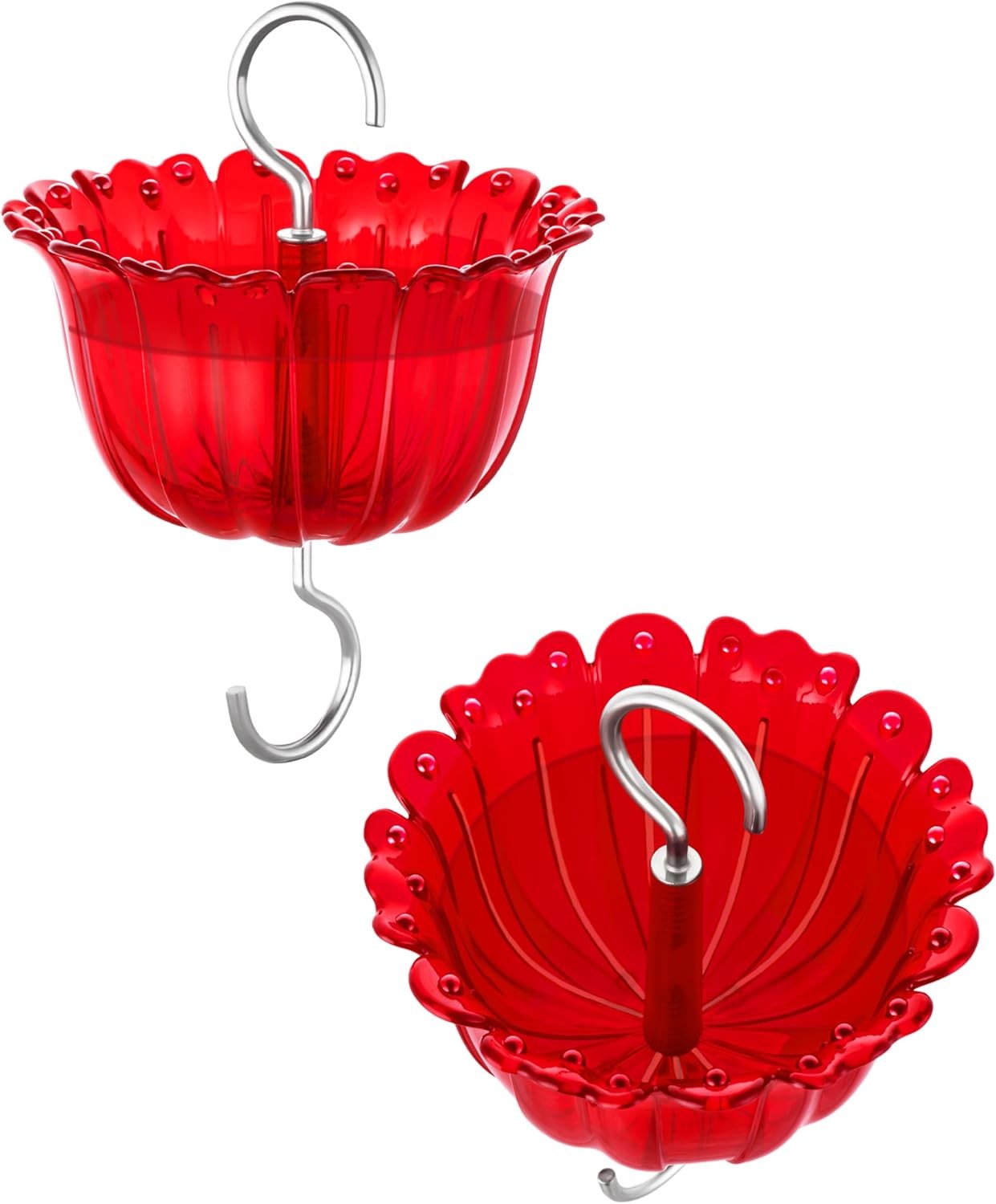 iBorn Ant Moat for Hummingbird Pack of 2, Red Moat+Gift Box