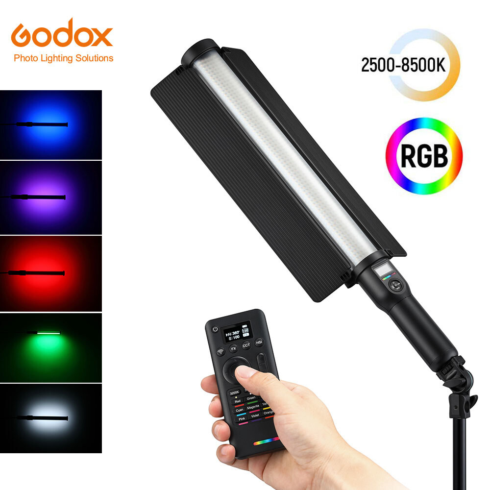 Godox LC500R 2500K-8500K Bi-Color RGB LED Light Handheld Video Tube Light Stick