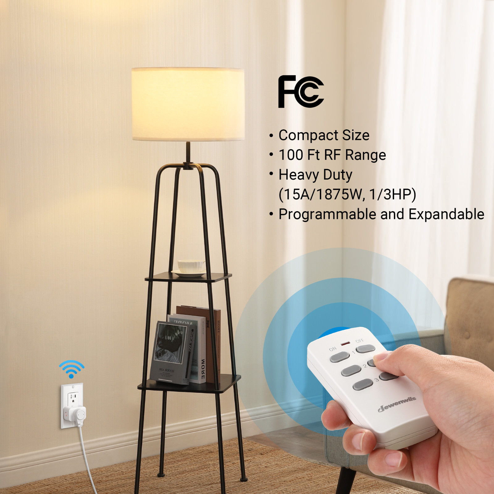 DEWENWILS Wireless Remote Control Socket Electrical Outlet Switch Automation 1v3