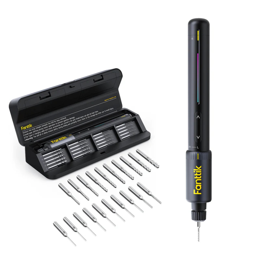 Fanttik K2 Nano 3.7V Precision Power Drill - 20 Bits 800mAh Rechargeable Kit