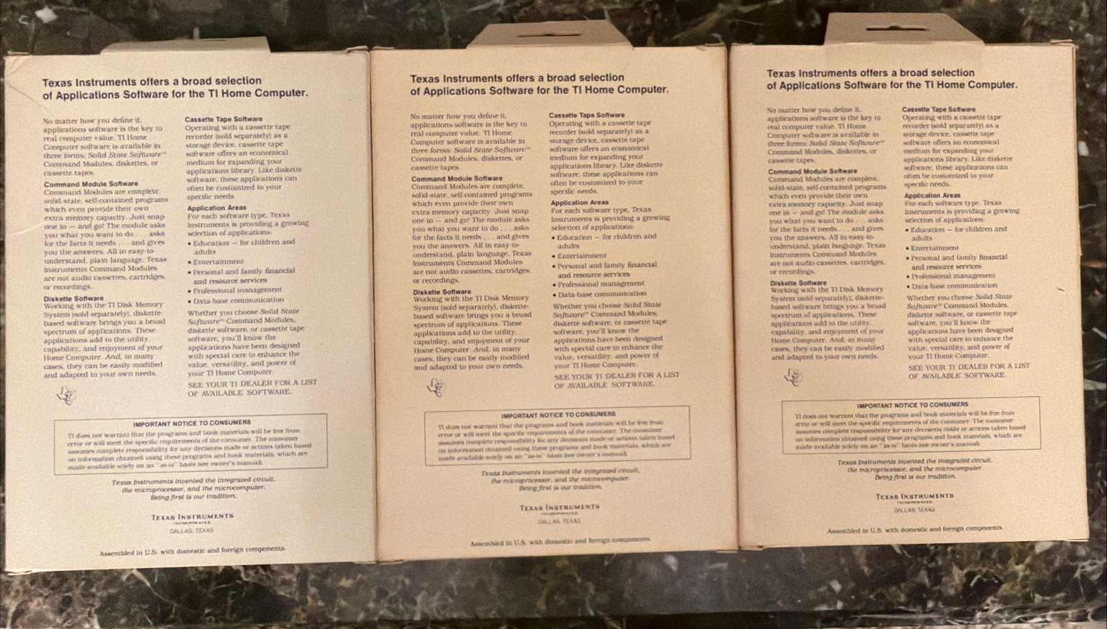 TI 99/4a Cassette Software Games And Finance