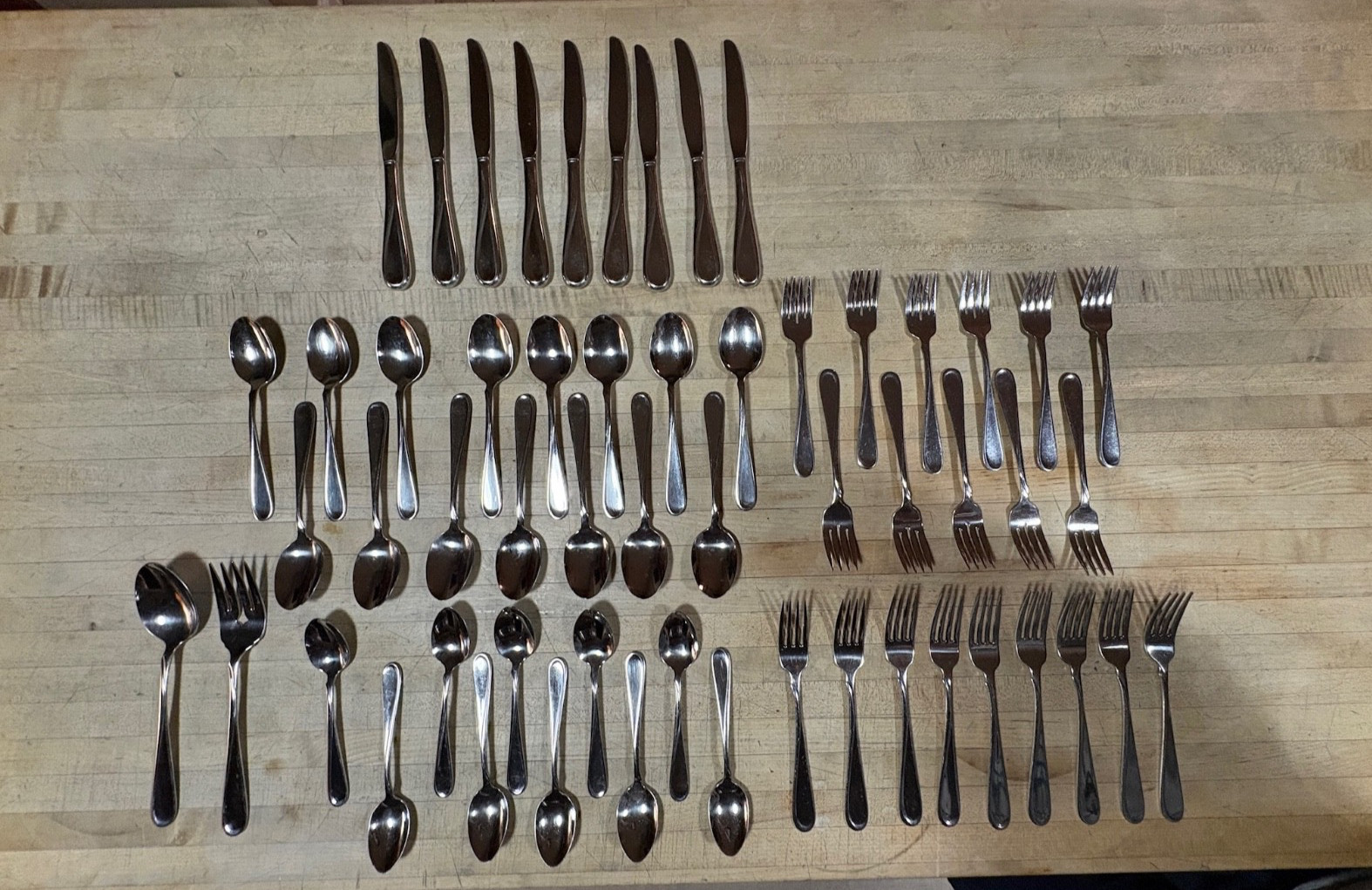 56 Pieces Oneida Stainless FLIGHT RELIANCE ** Set 9 plc Settings