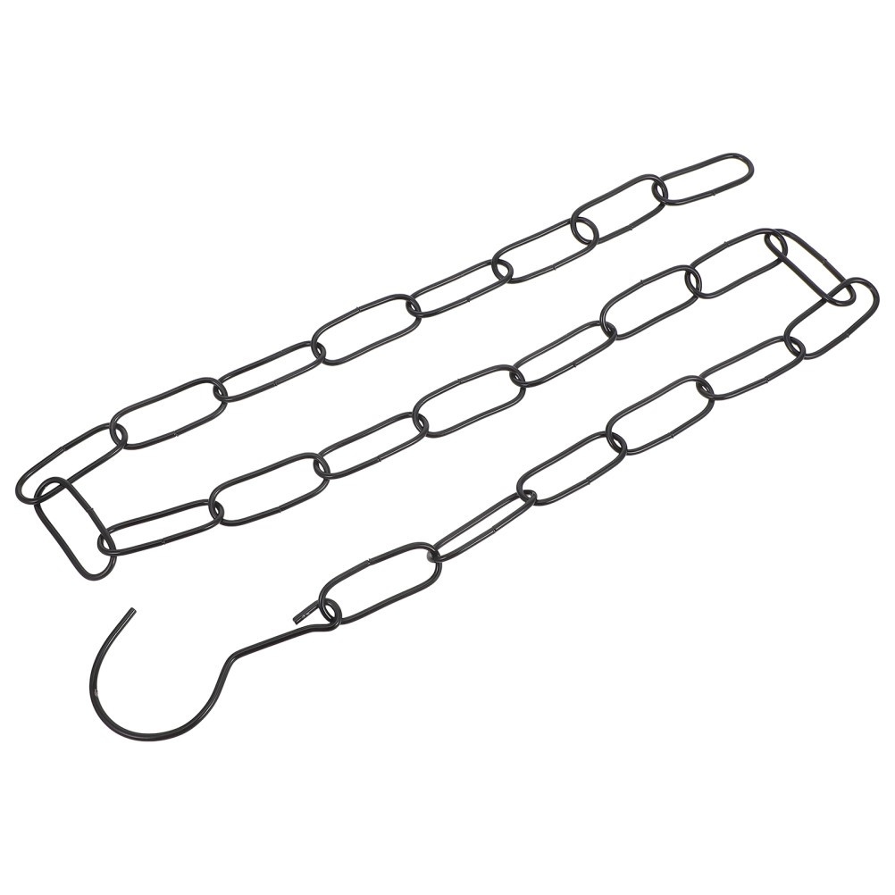 Black Iron Chain for Clothes Display Market Hanging Chain with Practical Hooks