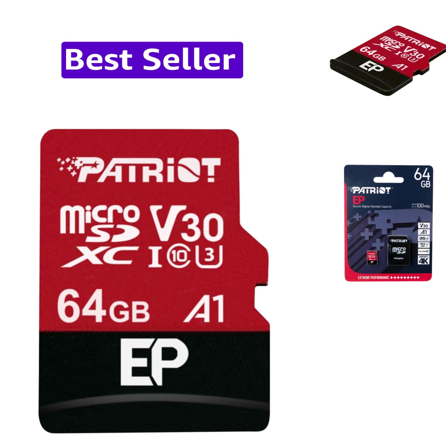 64GB A1 V30 Micro SD Card for Android – 4K Video Recording, 100MB/s Speed