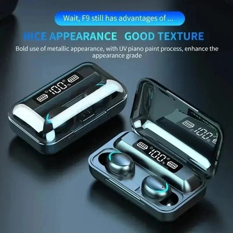 F9-5C Wireless Bluetooth Earbuds Waterproof with Charging Case 1 pcs
