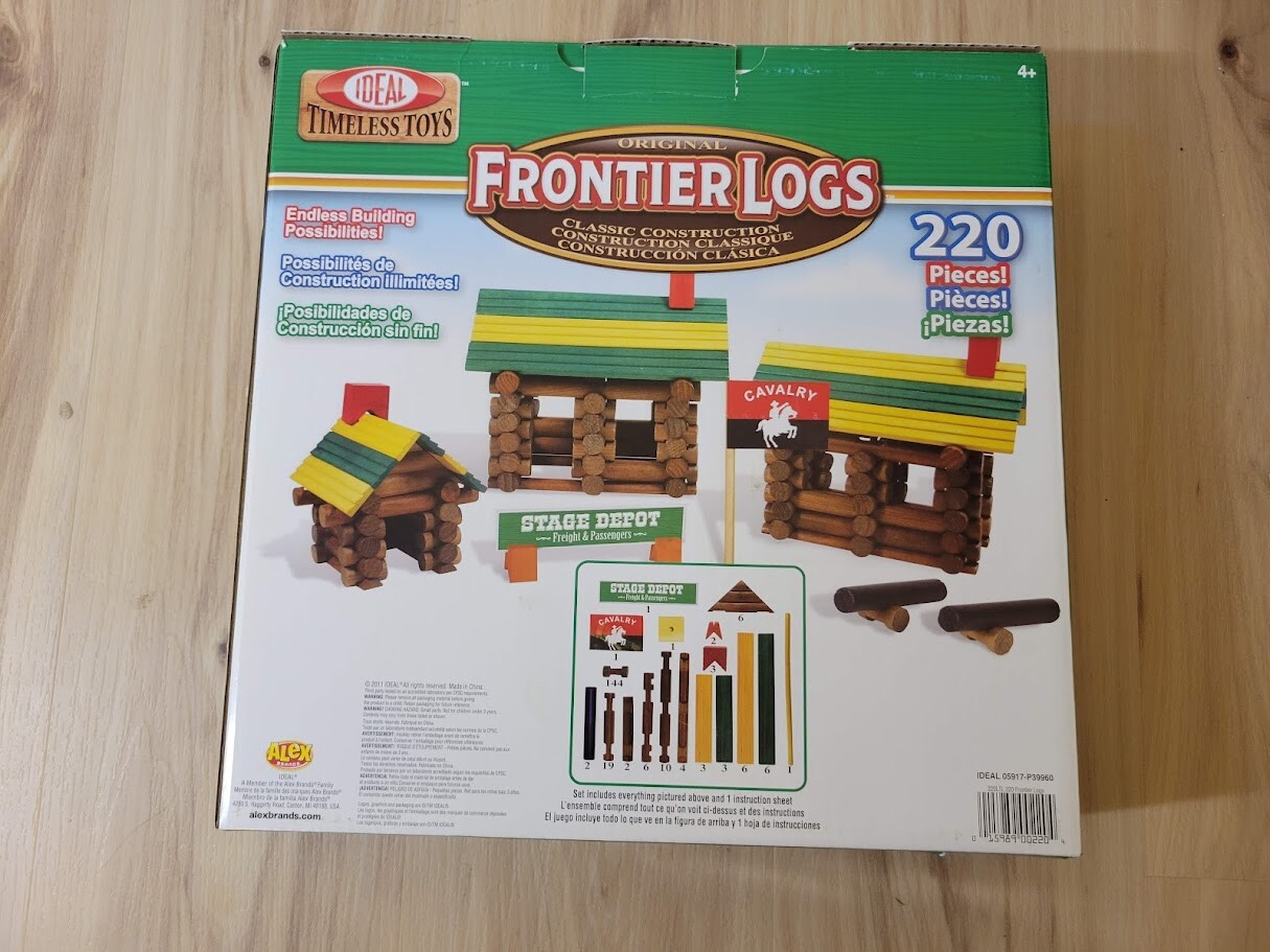 Ideal Timeless Toys Original Frontier Logs 220 Pc Classic Construction RETAIL
