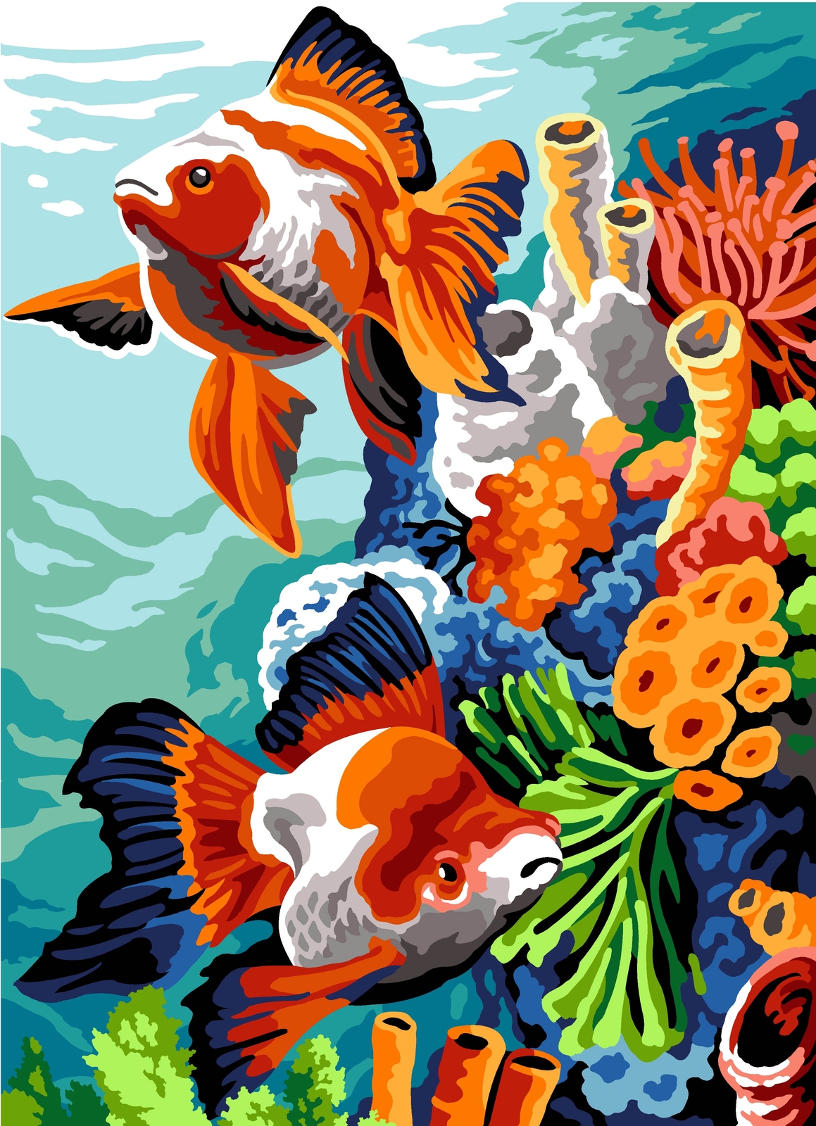 Seg De Paris Needlepoint canvas for halfstitch without yarn Seabed SE929.695 ...