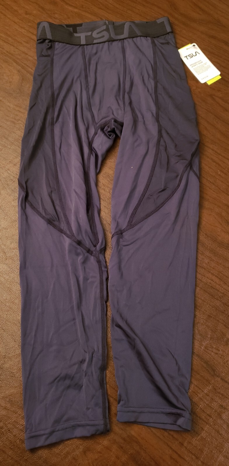 TSLA Progressive Sports Gear Compression Tights Size S Dark Gray- NEW WITH TAGS
